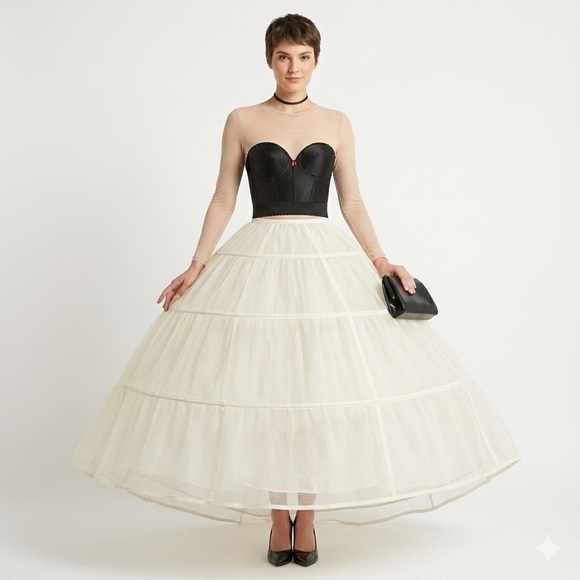 Carnival Size 38C Corset Bra Vintage Black Longline Strapless Low Back Satin - Picture 12 of 12